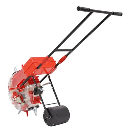 Walk-Behind Row Crop Planter, Hand-Push Garden Seeder with 6 Seed Nozzles - size: 6 Nozzles