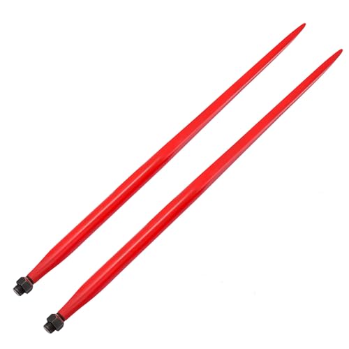 GAOMON Hay Spear 49" Bale Spear 4000 lbs Capacity, Quick Attach Square Hay Bale Spears, Hay Handing Equipment, Bale Hay Spike for Kubota Bobcat Buckets Tractors Loaders, 1 Pair