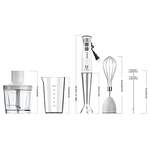 UTALENT Immersion Hand Blender with chopper - Puree Baby Food, Sauce & Soup