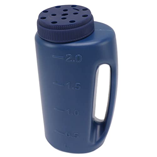 Handheld Fertilizer Spreader Hand Held Grass Seed Spreader Crop Spreading Salt Sowing Pot (Blue) - color: Blue