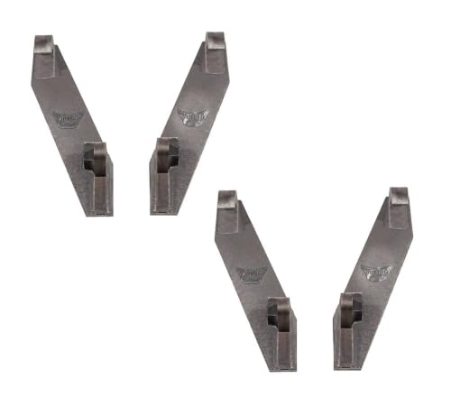 Mytee Products 4 Pack Weld-On Tractor Mounting Brackets Compatible w/ Deere Tractor & Global Euro Loaders - 7/16" G50 Steel Plate Thickness, Secure Attachment for Farming - Metallic Gray - color: 2 - Pair, size: Fits: JD Global Euro Loaders