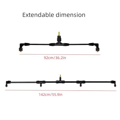 3 Nozzles Sprayer Boom Wand with Brass Fitting, Detachable Wide-Coverage Spray Attachment for Tractor or ATV Spray System