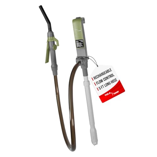 TERA PUMP 2nd Gen Fuel Transfer Pump, Cordless Portable - style: 4.9 ft Pump (Rechargeable)
