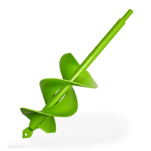 3"x16.5" Green Twin Auger Drill Bit – Wide & Fast Double Spiral Drill for Planting & Posts – Heavy Duty Steel with Hex Shank - color: Green, size: 3"x16.5"