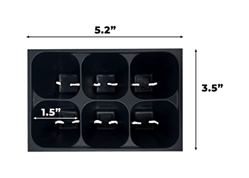 The Hydroponic City Seed Starter Tray, 720 Cells (120 Trays - 6 Cells Per Tray) + Plant Stakes