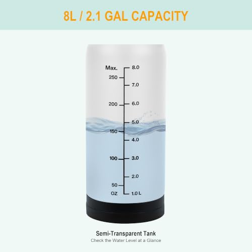 8L/2.1-Gal Portable Shower for Beach & Camping, 10 Spray Patterns - color: White-8L