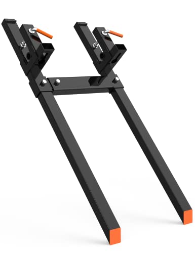 Jojoka 60" Clamp-on Pallet Forks with Stabilizer Bar, 4000 Lb Load Capacity - size: 60" - 4000 lbs