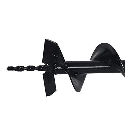XtremepowerUS V-Type Earth Auger Post Hole Digger Fence Tree Borer 55cc 2-Stroke Gas Powered with (2) Drill Bits (4" & 10" Bits) Set