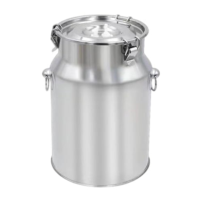Stainless Steel Milking Machine Bucket with Lid, 10L Milk Can for Cow Sheep Goat Milking Equipment, Farm Milk Storage and Transport - size: 10L