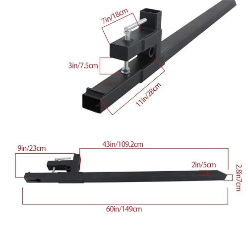 60" 2000lbs Clamp On Pallet Forks for Tractor Skid Steer
