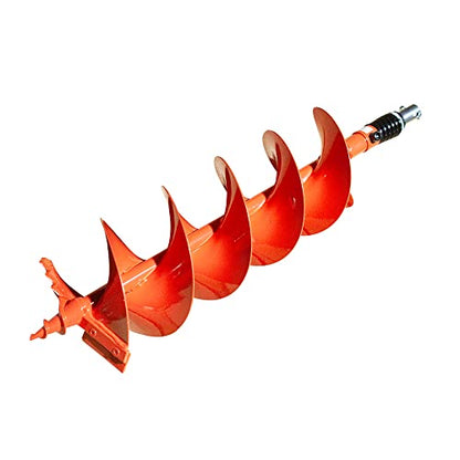 GardenTrax Double Spiral Earth Auger Spiral Drill Bit 8” x 36”, Post Hole Digger with 7/8" Drive Drill - size: 8INCH