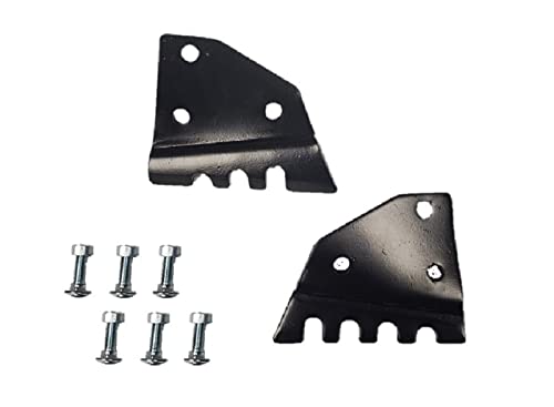 12 Post Hole Digger Serrated Auger Edges w/Nuts and Bolts Replaces Danuser Farmer Bobs Parts 50400 Black