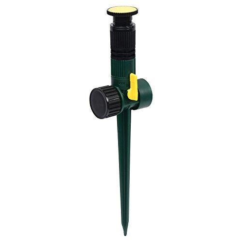 Melnor Multi Adjustable Lawn Sprinkler on a Spike with Integrated Flow-Control, Waters Up to 30 ft. Diameter, Adjustable Spray Angle ,Direction and Length