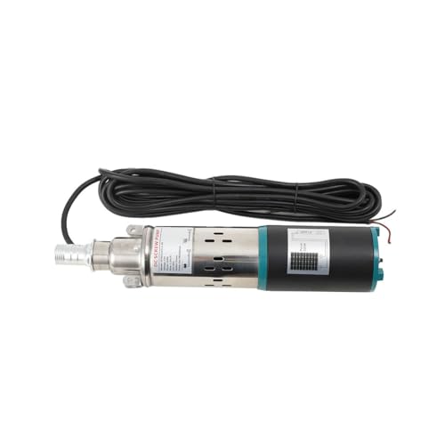 12V DC Submersible Deep Well Pump, Solar Water Pump - Black
