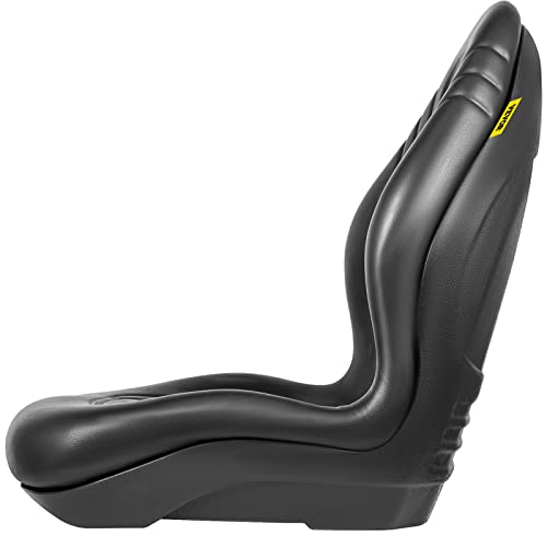 VEVOR Universal Lawn Tractor Seat Replacement, Compact High Back Mower Seat - style: 1Pc Black