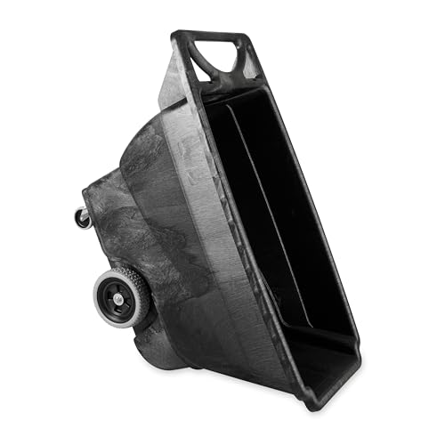 Rubbermaid Commercial Products Tilt Dump Truck, 450 lbs 1/2 Cubic Yard Heavy Load Capacity with Wheels, Black, Trash Recycling Cart for Construction/Commercial/Industrial Transportation - size: 1/2 cubic yard