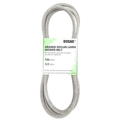 405143 Mower Belt 532405143 584453101 Lawn Tractor 46" Deck - size: 1/2x106IN