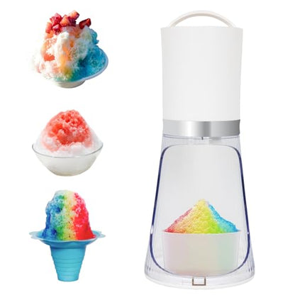 Shaved Ice Machine，Electric Crusher, Home Snow Cone Machine，2 Ice Molds