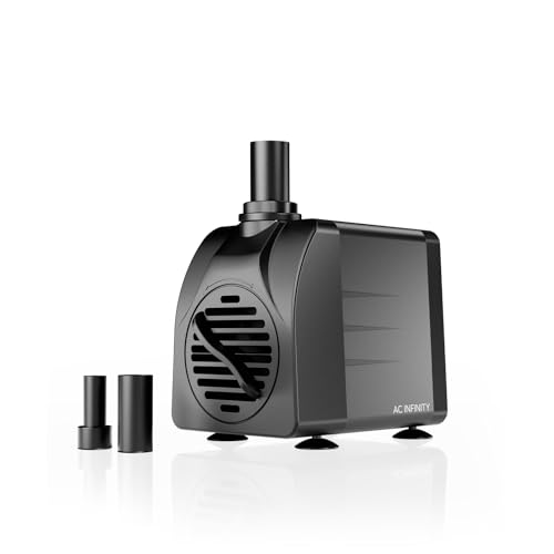 AC Infinity 150 GPH Submersible Water Pump (568 L/H, 8W). - size: 150 GPH