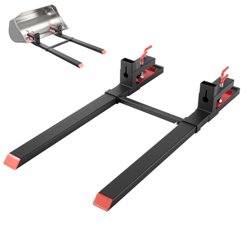 VEVOR Pallet Forks, 60" Total Length, 4000 lbs Clamp on Tractor Bucket Fork - size: 60 Inch