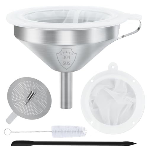 Kitchen Bottling Funnel, 5-inch 304 Stainless Steel Funnel