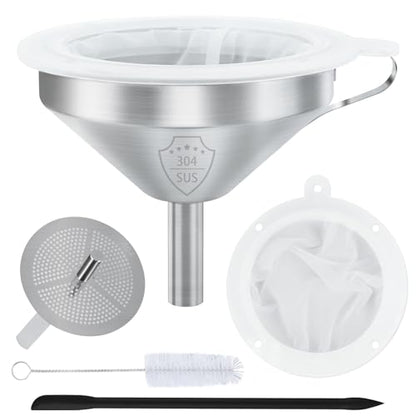 Kitchen Bottling Funnel, 5-inch 304 Stainless Steel Funnel