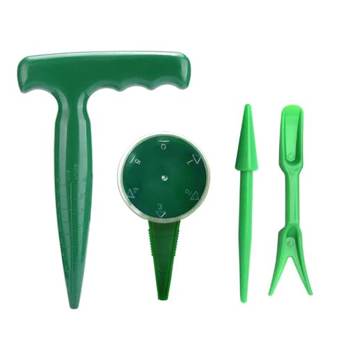 4 Pack Garden Hand Planter Seeder Tool Adjustable Plant Sow Traditional Sets, Sowing Seeds Dispenser, Seedlings Dibber and Widger