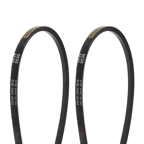 HARFINGTON 2Pcs M-38 Rubber V Belt 38" Lp 10mm W 5.5mm H, JIS Standard - size: 38"