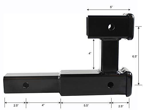 MaxxHaul 50248 Dual Hitch Extension with Single Post