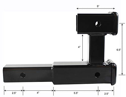 MaxxHaul 50248 Dual Hitch Extension with Single Post