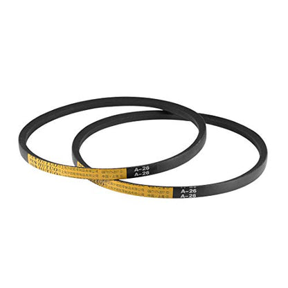 uxcell A26 Drive V-Belts 26" Lp, 13mm W, 8mm THK, JIS Standard 2pcs - size: 26"