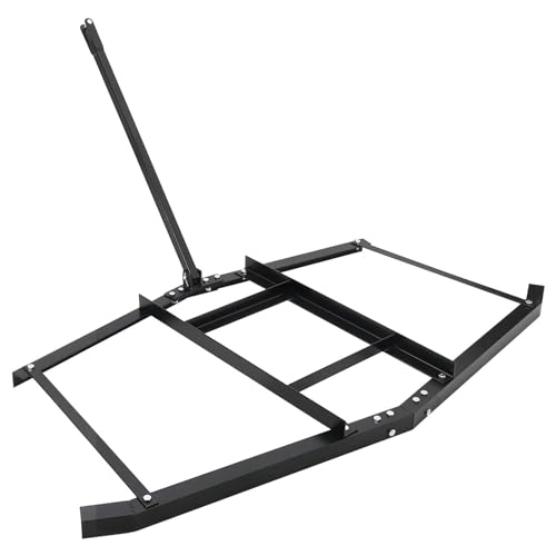 Drag Harrow 74”Wide High Efficient Driveway Grader with Pin Hitch, Up to 50lbs, Heavy-Duty Lawn Leveling Rake Pull Behind Lawn Tractor Rake for Sand, Soil, Farm, Garden - size: 74"