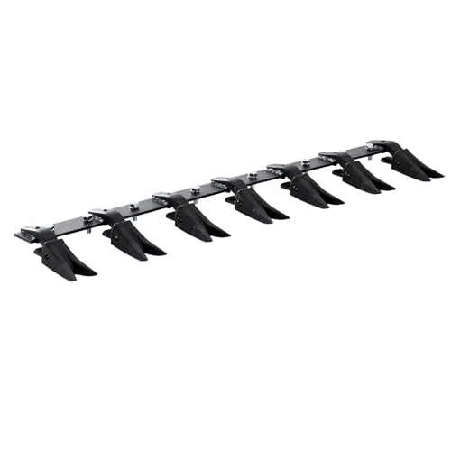 VEVOR Bucket Tooth Bar, 53'', Heavy Duty Tractor Bucket Teeth Bar for Sub-Compact Tractor Loader, 4560 lbs Load-Bearing Capacity, Fits Bucket Cutting Edges Sized 1/2" or Less with No Drilling Required - size: 53in