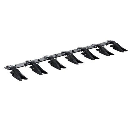 VEVOR Bucket Tooth Bar, 53'', Heavy Duty Tractor Bucket Teeth Bar for Sub-Compact Tractor Loader, 4560 lbs Load-Bearing Capacity, Fits Bucket Cutting Edges Sized 1/2" or Less with No Drilling Required - size: 53in