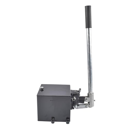 Double Acting Manual Hydraulic Pump with 5 Quart Tank and Changeover Valve, 3600 PSI 3/8" NPT Ports Piston Hand Pump Hand Operated Hydraulic Pump with 2.7 CID for Double Acting Cylinder Vahaha - size: 2.7 CID