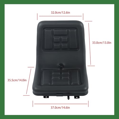 Universal Black Tall Backrest Seat for Riding Mowers