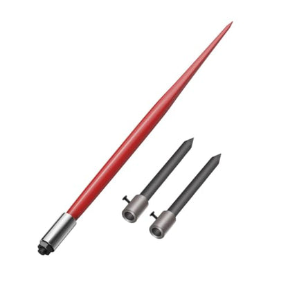 Hay Spear Set, 49 in Main Spear, 2 Stabilizers, 4500 Lb Capacity, Red - size: 49" / Without Sleeve