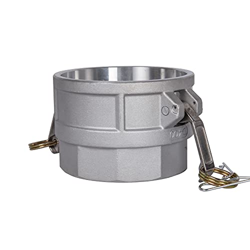 Aluminum Camlock Fittings (4" Type D) - Cam & Groove Hose Fittings, Female Coupler x Female NPT Thread Camlock Coupling (4'') - size: 4 Inch