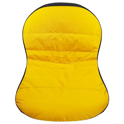 Seat Cover (Large) LP92334 Fits John Deere Mower up to 16.5'' - 18" High (Waterproof) (Four Convenient Pockets)(Made with Oxford 600d Fabric) Comes with Storage Pouch - color: yellow and black