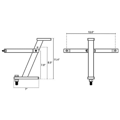 Extreme Max 5001.5813 High-Rise Hitch for Lawn and Garden Tractor