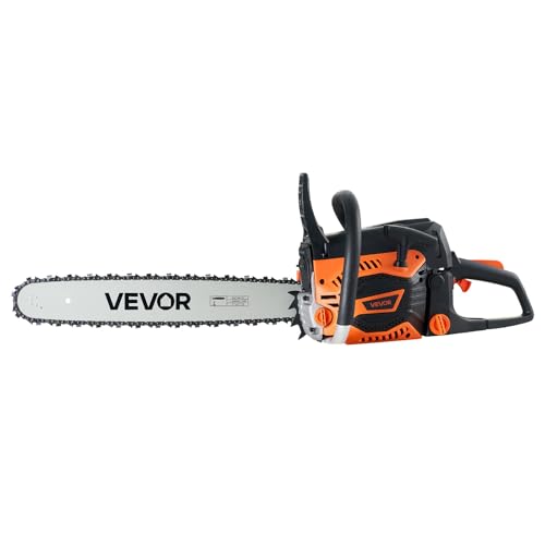 VEVOR Gas Powered Chainsaw 20 inch 62CC 3.8 HP 2 Stroke Engine Gas Chainsaw - size: 62CC-20inch