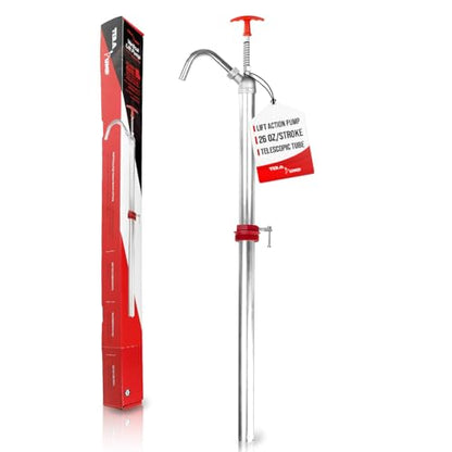 TERA PUMP Heavy Duty Portable Manual Lift Action Barrel Drum Pump