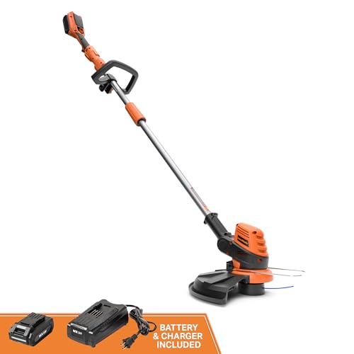 LawnMaster CLGT2412S 24V 12" Cordless String Trimmer 2.0AH Battery & Charger Included - style: Cordless