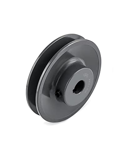 QWORK Single Groove Web Sheaves, 3.95" OD 5/8" Bore V-Belt Sheave for V-Belt, AK4158