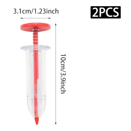 2Pcs Mini Sowing Seed Dispenser, Red - color: Red