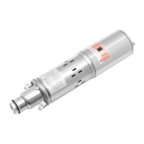 Deep Well Submersible Pump DC 12V 180W Electric Solar Powered Water Pump, 5.3 GPM Flow, 82ft Lift, Farm Ranch Irrigation Submersible Bore Hole Deep Well Pump - color: DC 12v 180w, 5.3 Gpm