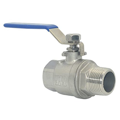 DAN SPEED 1 Inch Male x Female NPT Ball Valve S304 Stainless Steel,Full Port Heavy Duty for Water, Oil, and Gas,1000WOG (1 inch) - size: 1 Inch