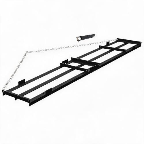 6FT Drag Harrow Driveway Grader with Chain - size: 48*20inch