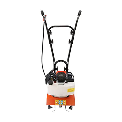 Garden Cultivator Gas Powered Soil Tiller, 2-Stroke 1.7HP 43CC Air-Cooled Front Tine Rototiller, 8500RPM Walk Behind Mini Gas Cultivator Tiller with 1.97-3.94in Tilling Depth & 9.84in Width - size: 1.7HP 43CC Style2