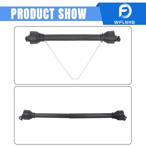 39"-55" PTO Drive Shaft, 6 Spline Round End T4 Cross Shaft Driveline